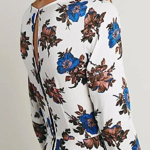 RARE First Kiss Maxi Dress Similar to Free People Floral Midi Dress Small - Picture 4 of 12